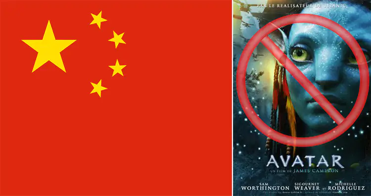  Chinese government banned 2D Screenings of Avatar