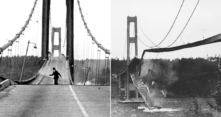 Worst structural collapses: The iconic Tacoma bridge collapses to the winds.