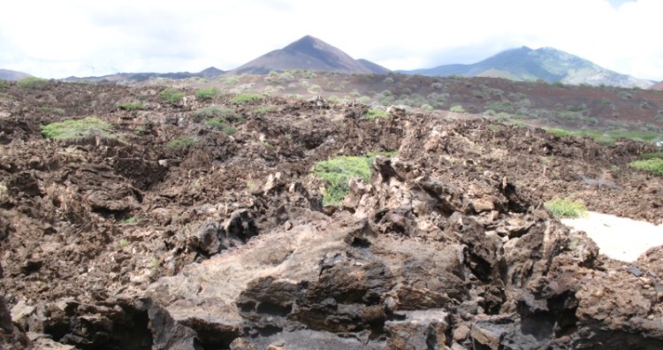 Lava fields on Ascension Island