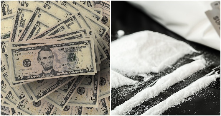 US dollar bills contain cocaine