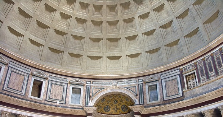 Inside the panteon in Rome