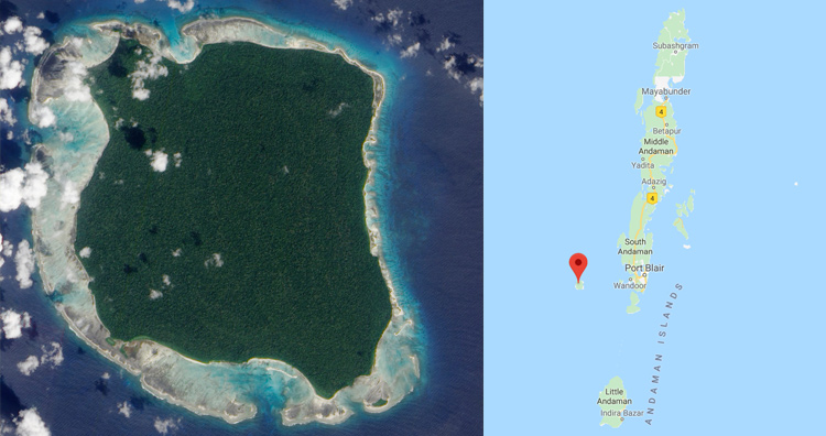 North Sentinel island location