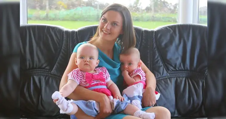 Twins born with 8 month difference