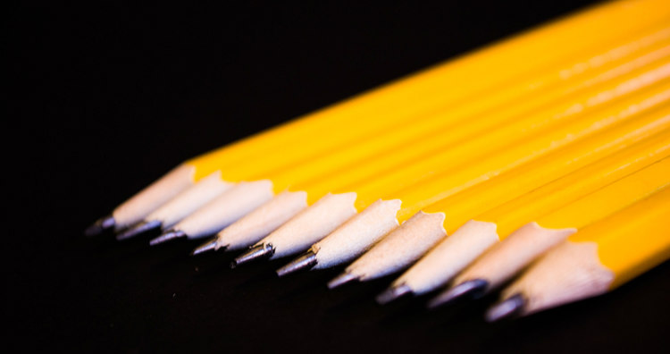 Yellow Painted Pencils