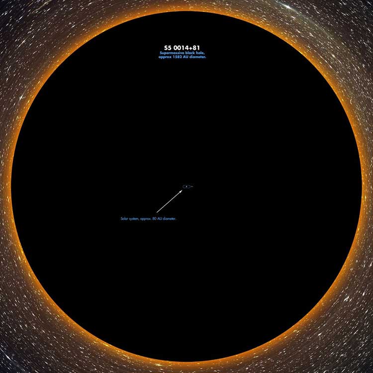 S5 0014+81 and Solar System