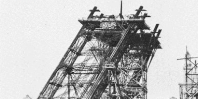 Picture Eiffel Tower Under Construction year 1888