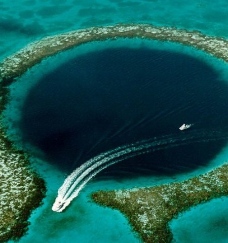 Picture Mysterious Blue Holes In sea.