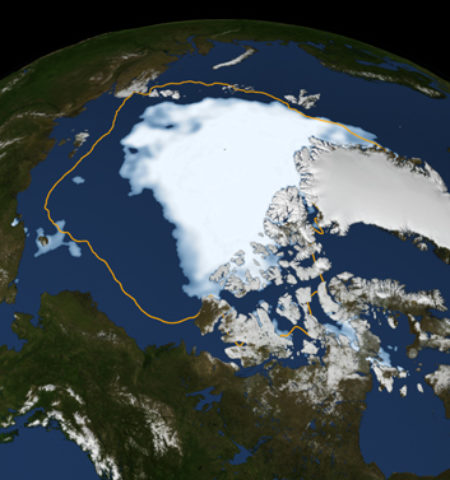 Picture Ice In The Arctic Sea Has Shrunk To Its Smallest Ever.
