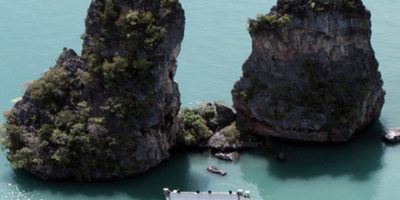 Picture The Floating Movie Theater of Thailand.