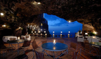 Picture Restaurant in Southern Italy, which was built inside a cave centuries ago.