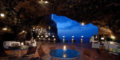 Picture Restaurant in Southern Italy, which was built inside a cave centuries ago.