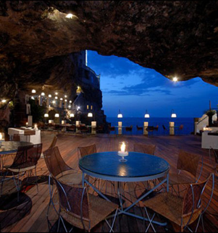 Picture Restaurant in Southern Italy, which was built inside a cave centuries ago.