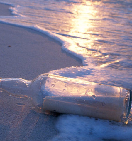 Picture 76 Years Old Message Delivered From Sea!!, In a Bottle!!