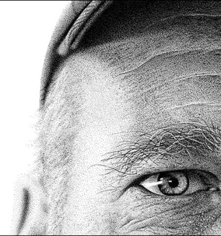 Picture Portrait Made of 2.1 Million Ink Dots!!- an Inspirational Story of Amnesiac Benjaman Kyle.