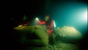 Picture Heracleion: A City Discovered Under Water After 1500 Years.