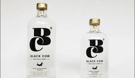 Picture World’s First Milk Vodka: Black Cow.