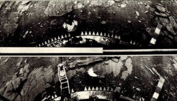 Picture The Soviets landed a spacecraft on Venus and took pictures of the surface.