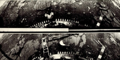 Picture The Soviets landed a spacecraft on Venus and took pictures of the surface.
