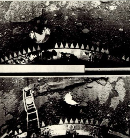 Picture The Soviets landed a spacecraft on Venus and took pictures of the surface.