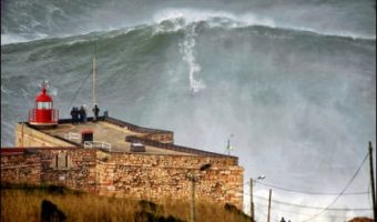 Picture The Breathtaking Moment When Thrill Seeking Surfer Catches The ‘World’s Biggest Wave’ Off The Coast Of Portugal