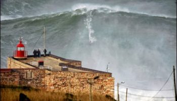 Picture The Breathtaking Moment When Thrill Seeking Surfer Catches The ‘World’s Biggest Wave’ Off The Coast Of Portugal