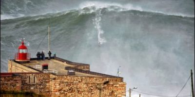 Picture The Breathtaking Moment When Thrill Seeking Surfer Catches The ‘World’s Biggest Wave’ Off The Coast Of Portugal