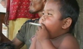 Picture Chain Smoking Baby Trades Smoking For Junk Food Addiction