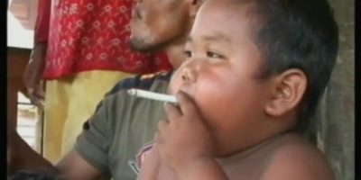Picture Chain Smoking Baby Trades Smoking For Junk Food Addiction