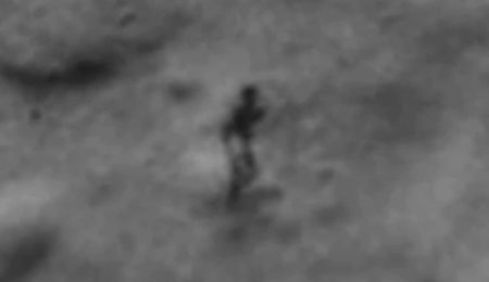 Picture Shadow Of Alien Like Creature Sighted On The Moon