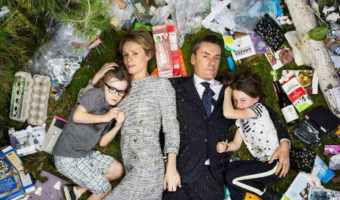 Picture Eye-Opening Photos Of People Lying In The Trash They Produce In A Week