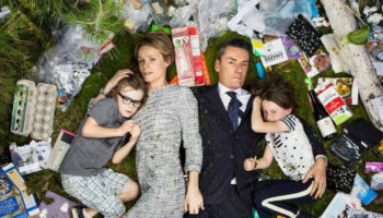 Picture Eye-Opening Photos Of People Lying In The Trash They Produce In A Week