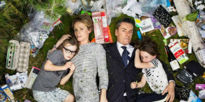 Picture Eye-Opening Photos Of People Lying In The Trash They Produce In A Week