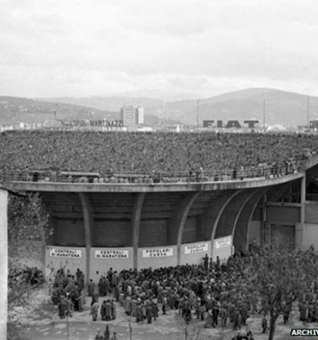 Picture A football match came to a halt 60 years ago when spectators spotted unidentified objects flying over a Florence stadium.