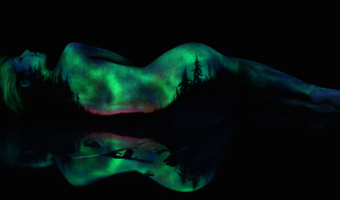 Picture Mesmerizing Fluorescent Bodyscapes Illuminated with a Black Light