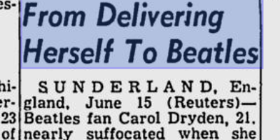 Picture A female fan that almost had herself, mailed to the Beatles in the 1960’s