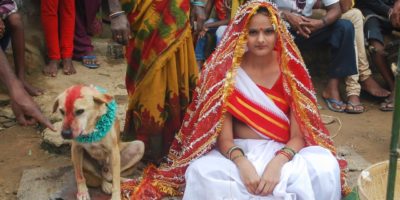 Picture A Woman was once forced to Marry a Dog