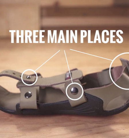 Picture A man designed shoes that grow to 5 sizes in 5 years for the million of poor kids living in developing countries