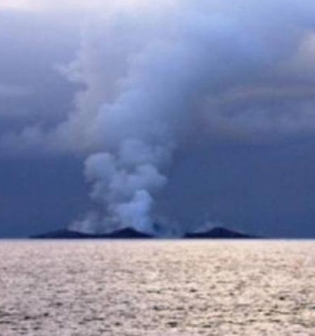 Picture An island was born out of the ocean right in front of crew members on board a yacht named “Maiken”