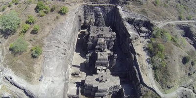 Picture 1200 Years Old Ancient Hindu Temple Carved Entirely From a Single Rock