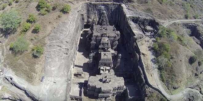 Kailasa Temple carved from a single rock
