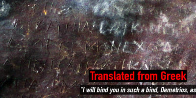 Picture Cast Hate Upon Thee! 2400 Years Old Curse Tablets Found in a Woman’s Grave