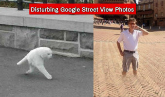 Picture Google Street View Throws Up Shocking & Bizarre Pictures of Humans Without Head Or Limbs, Animals With Two Legs!