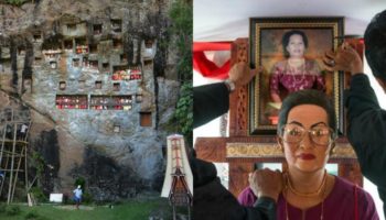 Picture Bizarre funeral ritual of the Torajans who dig up their dead relatives & give them new dress and a complete makeover yearly