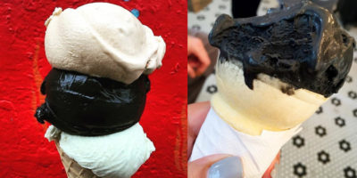 Picture Yes! Black Ice-Cream Exists, These Jet-Black ice creams are made up with coconut ash.
