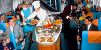 Picture 15 Amazing Vintage Pictures of Scandinavian Airlines Meal Service from 1950s