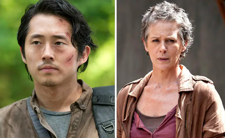 Steven Yeun and Melissa McBride