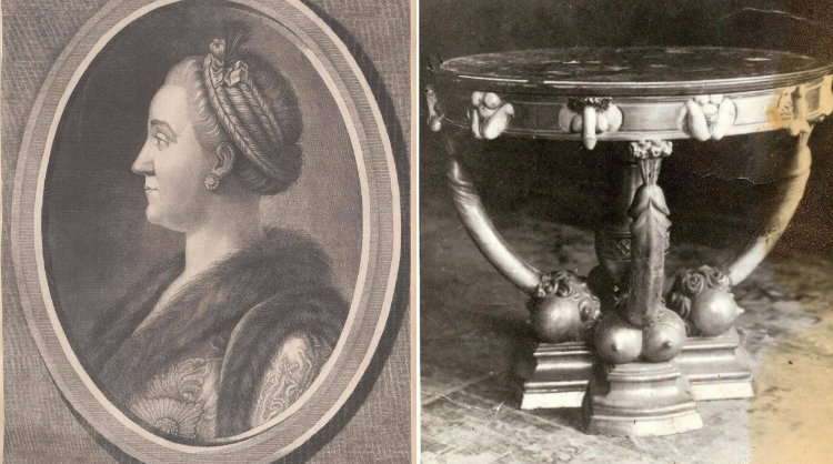 10. Catherine the Great of Russia had an erotic cabinet. 