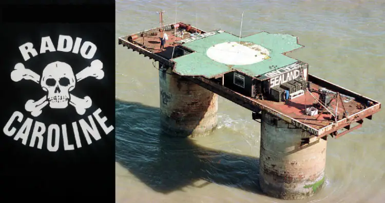 Radio Caroline logo and Sealand