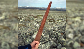 Picture Viking Sword Over 1,100 Old Discovered by Reindeer Hunters 5,400 Feet Above Sea Level