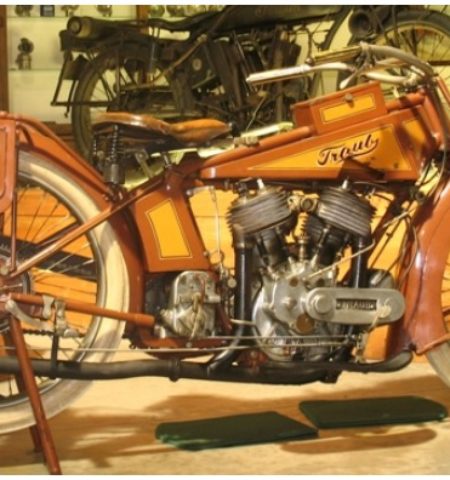 Picture “Traub”, the rare motorcycle from 1916, has engine technology way ahead of its time and still runs